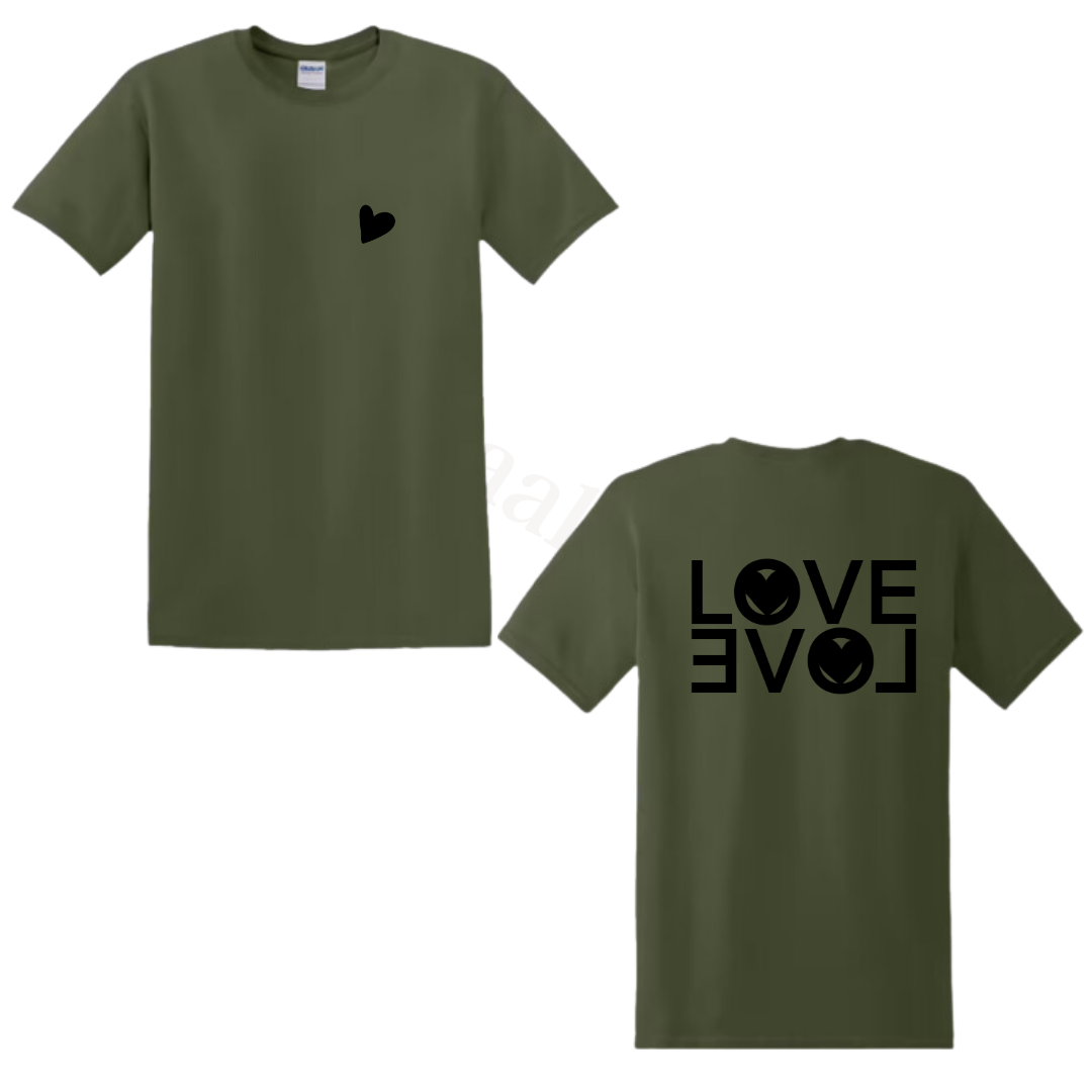 Shirt - Army groen - volwassenen - (ontwerp naar keuze)