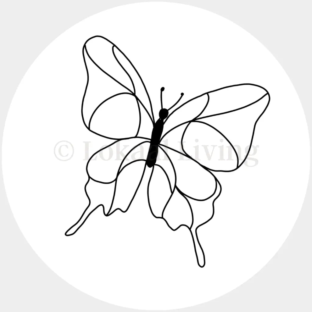 SALE muurcirkel Vlinder - 3mm dikte