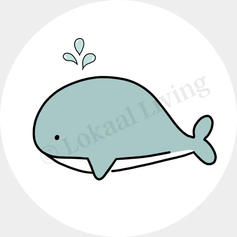 SALE muurcirkel Walvis - 3mm dikte