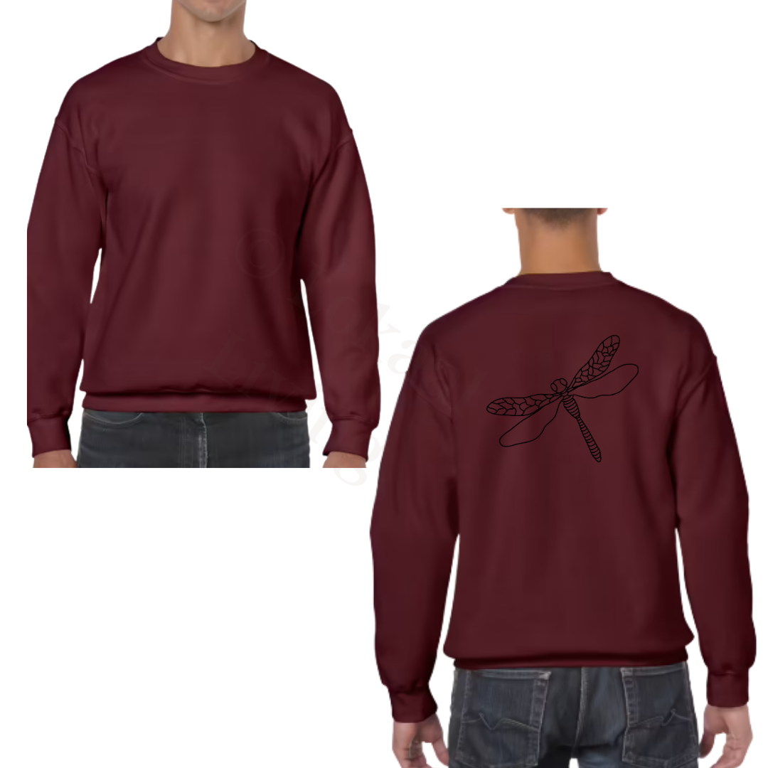 Sweater - burgundy - volwassenen - (ontwerp naar keuze)