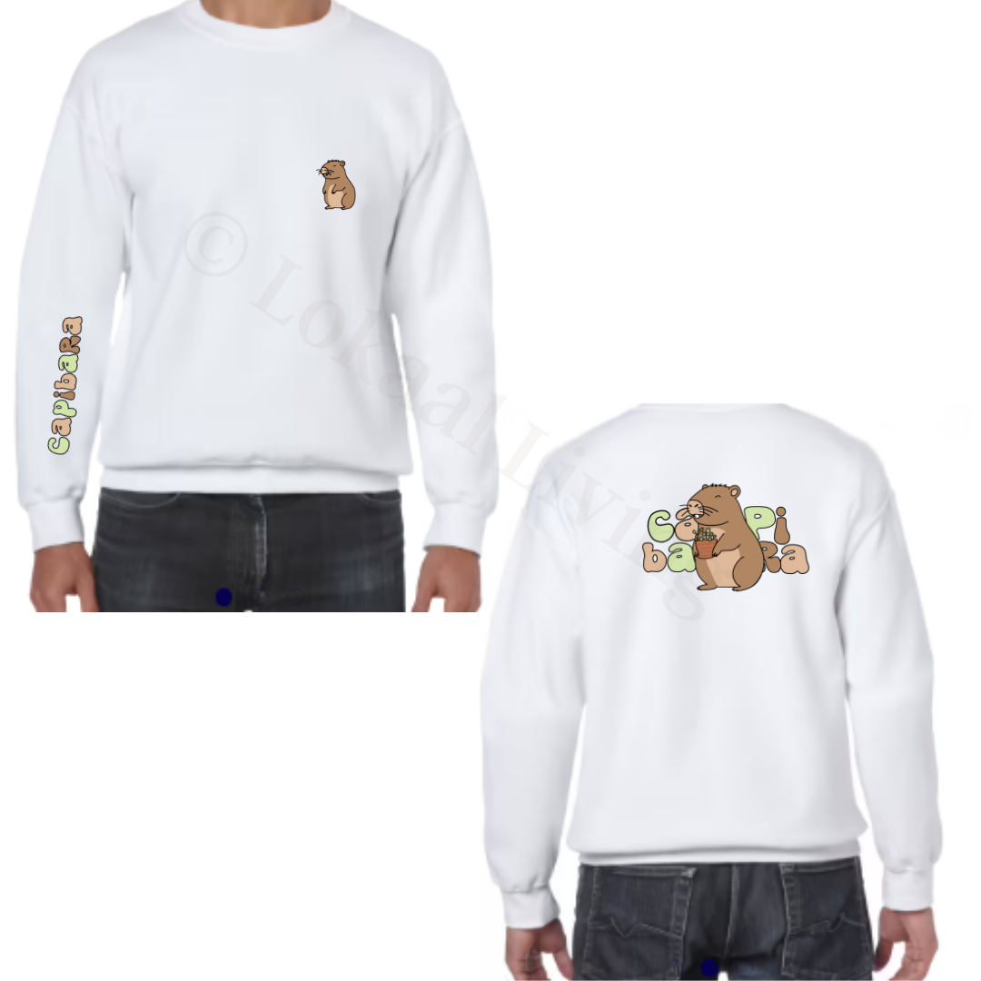 Sweater - Wit - volwassenen - (ontwerp naar keuze)