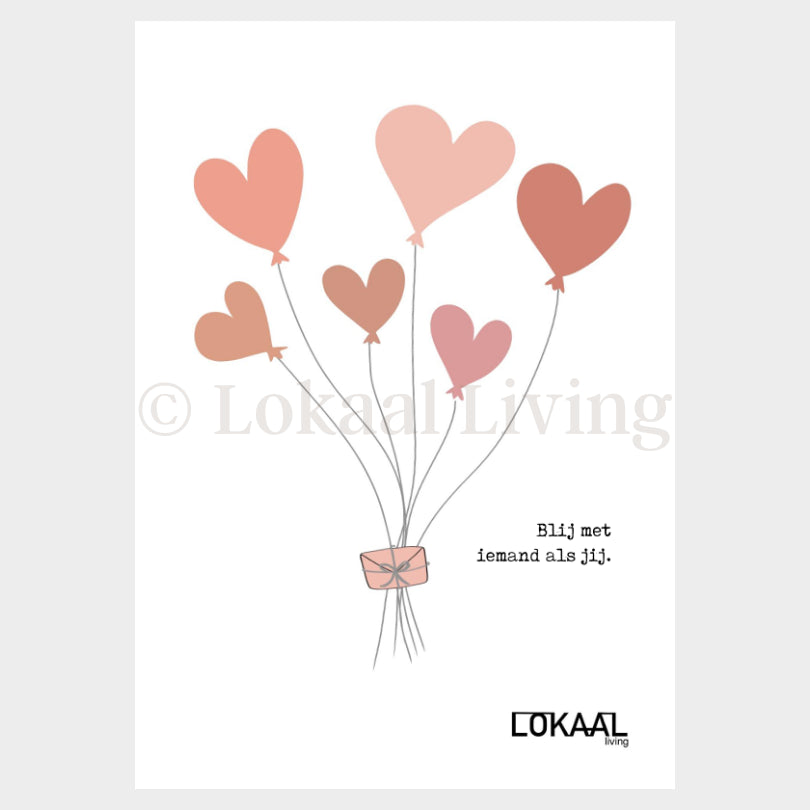 Wenskaart Blij met iemand als jij