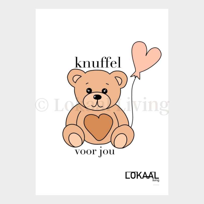 Wenskaart Knuffel voor jou