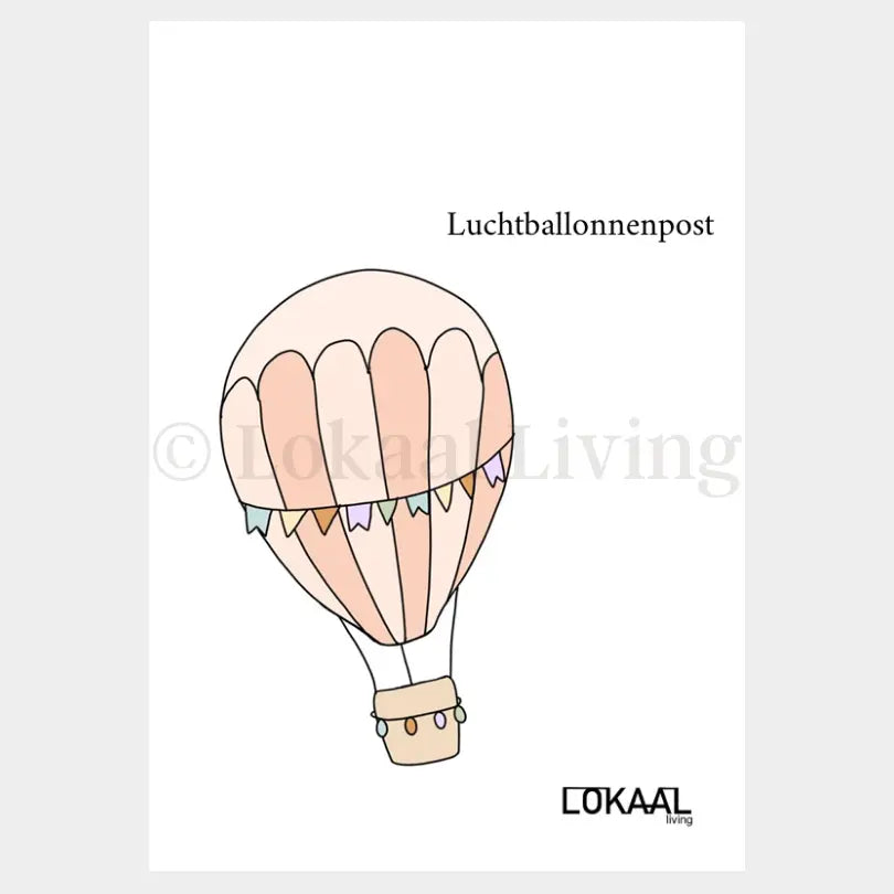 Wenskaart Luchtballonnenpost
