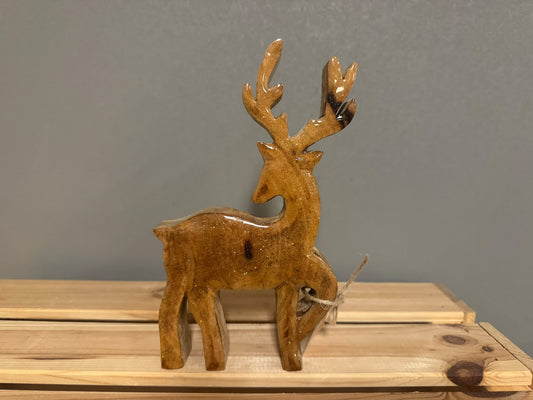 Ornament Hert Hout bruin