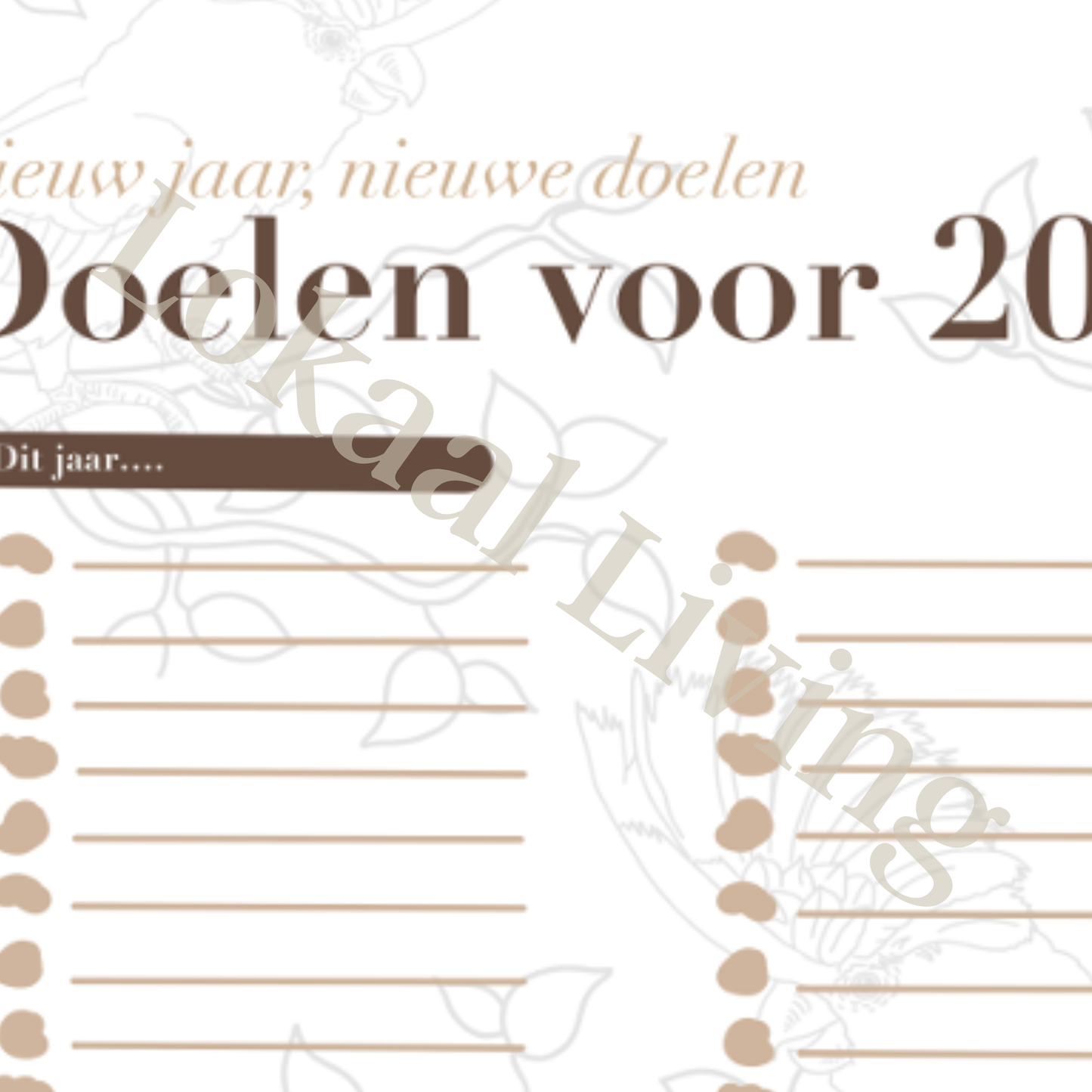 Doelen voor 2026 (Printable)