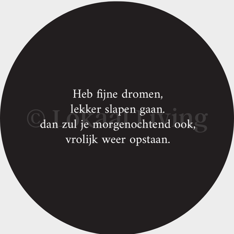 Muurcirkel Heb Fijne Dromen