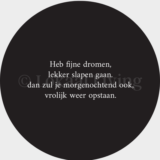 Muurcirkel Heb Fijne Dromen