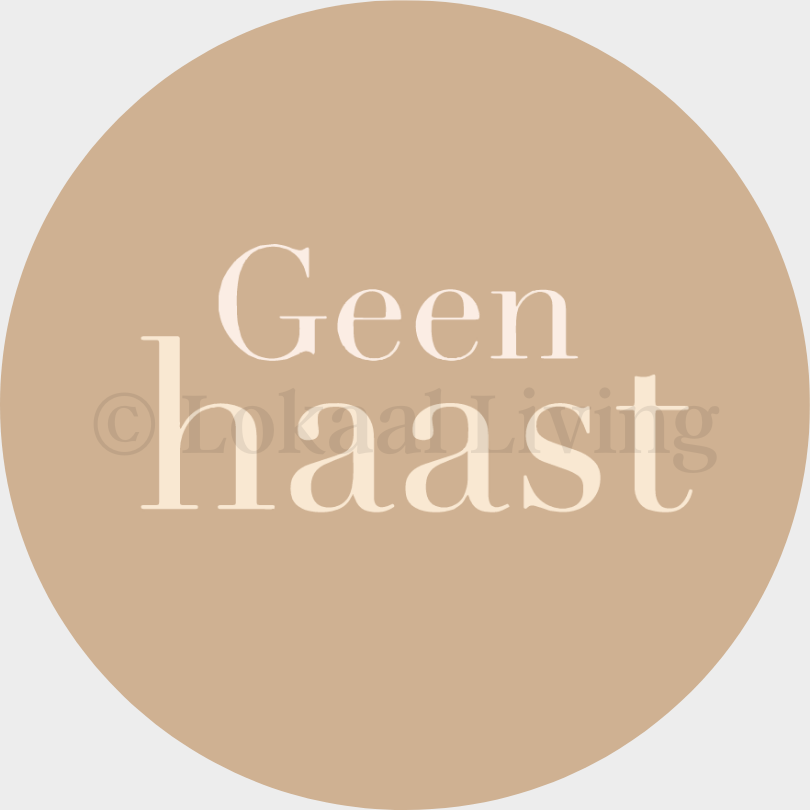 SALE muurcirkel Geen haast beige - 3mm dikte