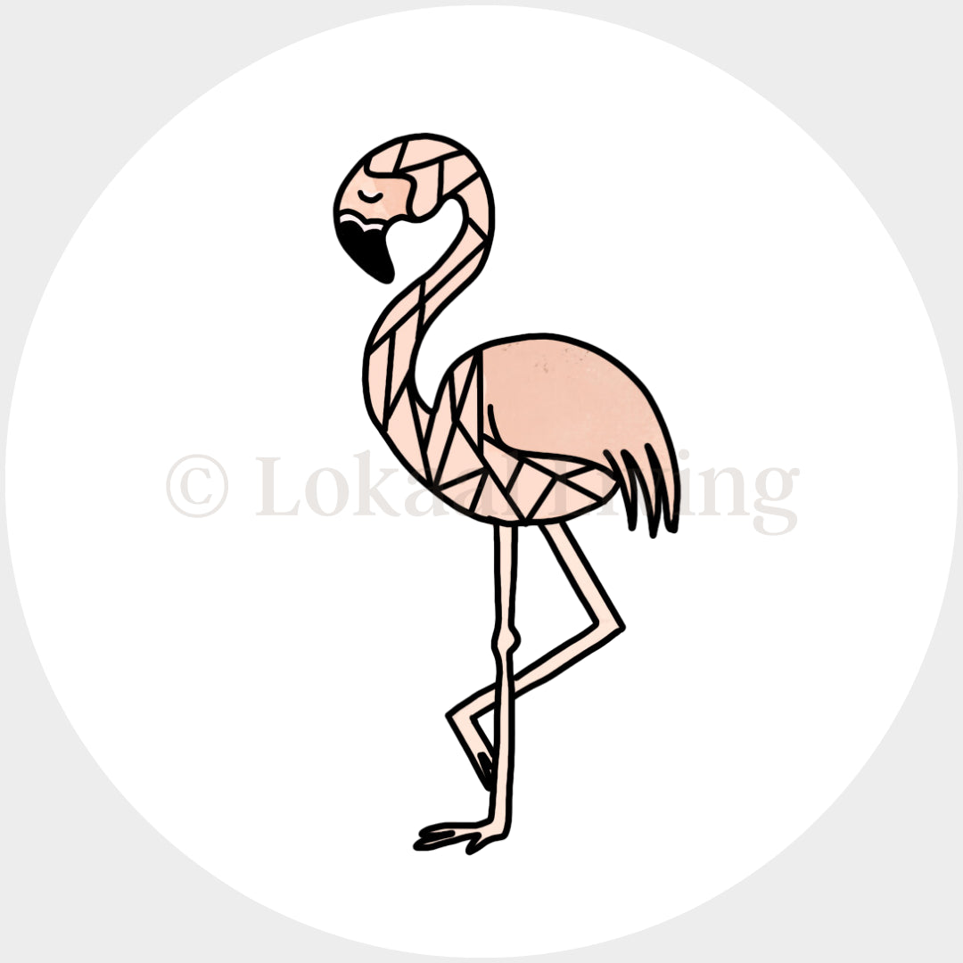 Muurcirkel Flamingo