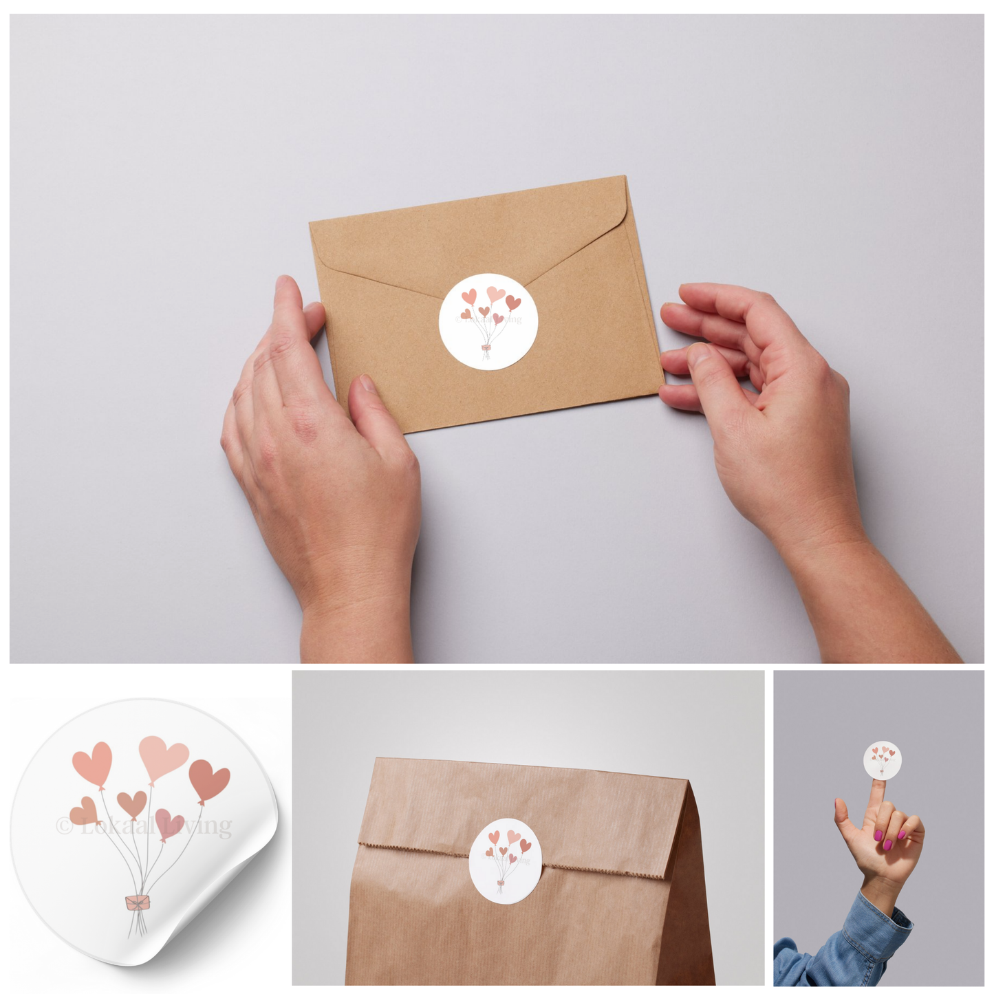 Stickerset Hartjesballonnen