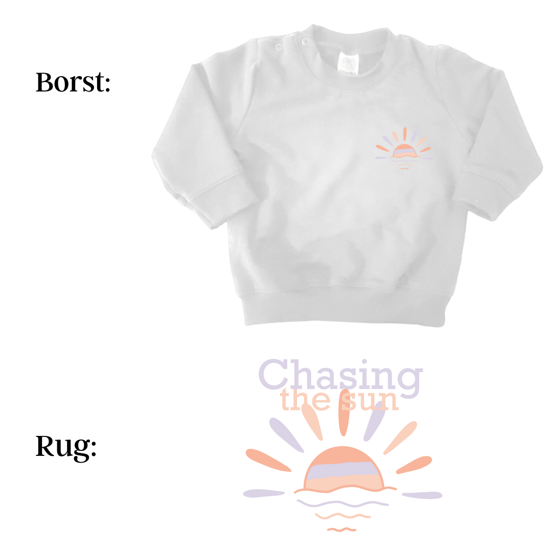 Sweaters - maat 56-104 - Wit - (ontwerp naar keuze)