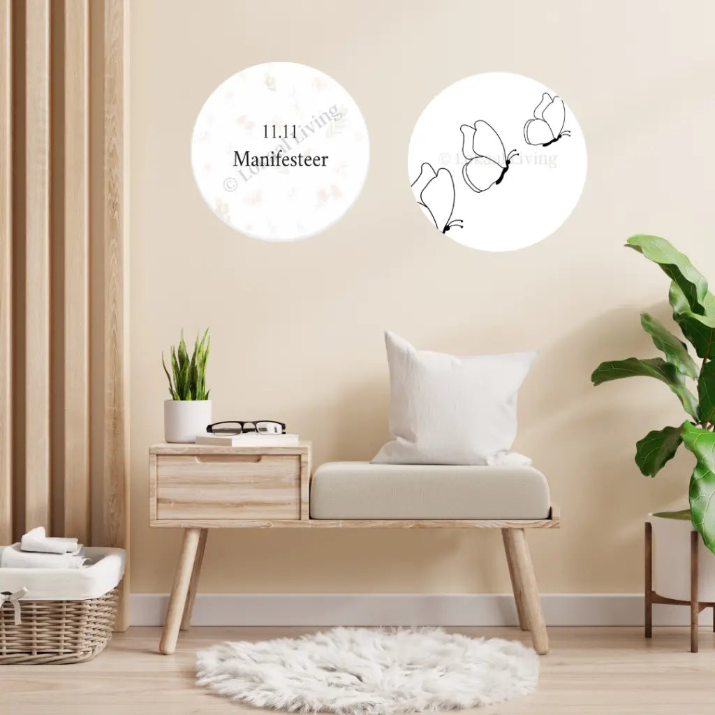 SALE muurcirkel Vlinders - 3mm dikte