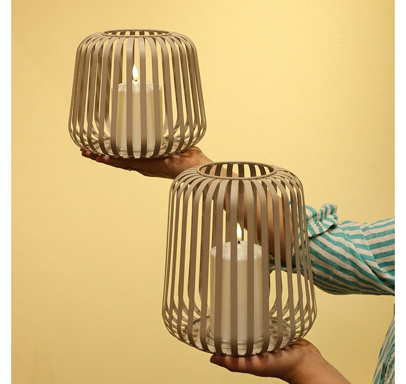 Windlicht met LED kaars