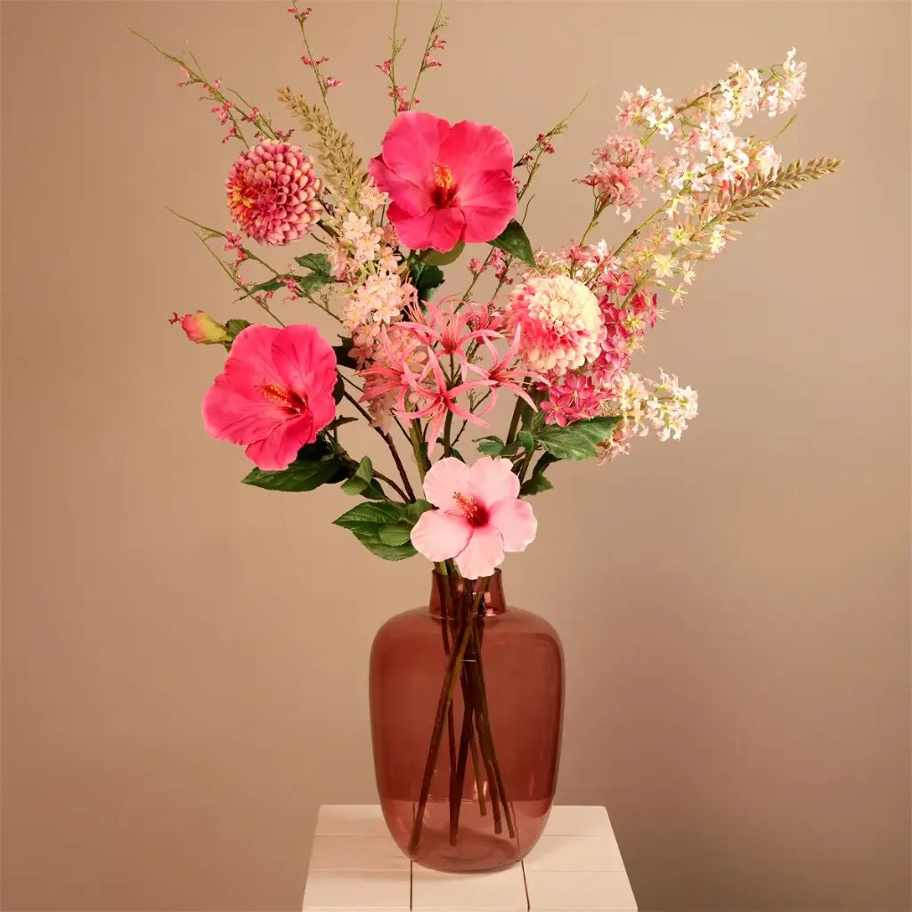 Hibiscus lichtroze (kunstbloem)