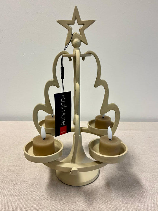 Lichtjes kerstboom taupe