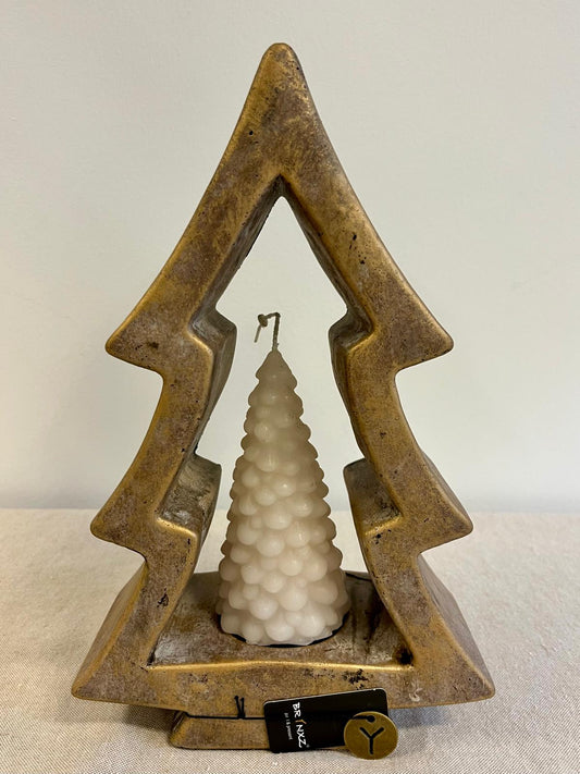 Kaarsenstandaard Kerstboom oud goud