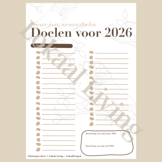 Doelen voor 2026 (Printable)