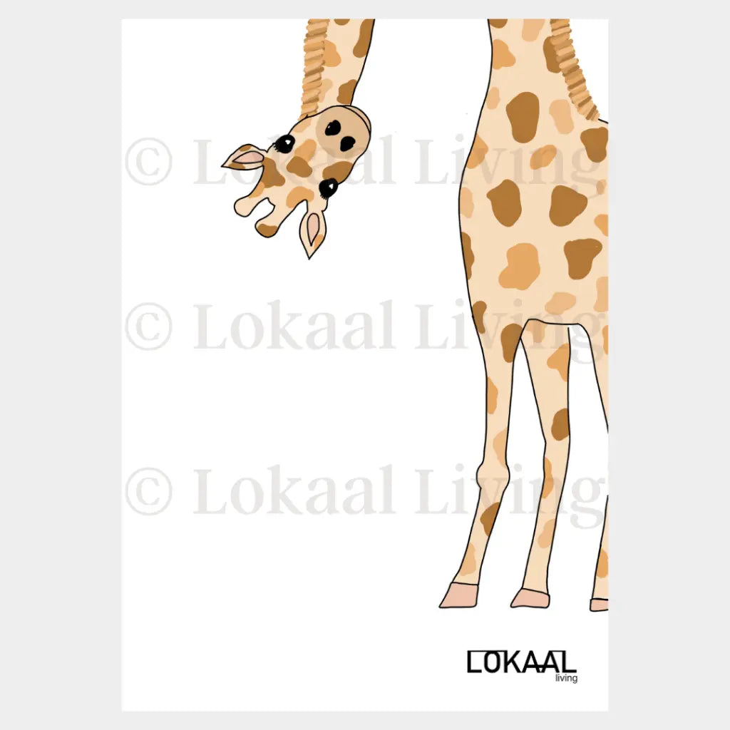 Giraffe wenskaart