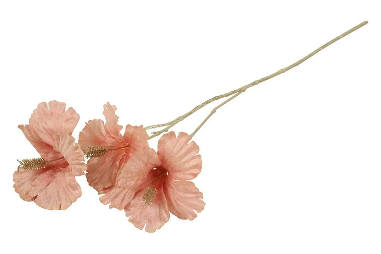Hibiscus met goud (kunstbloem)