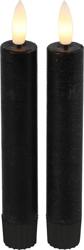 LED Dinerkaarsen rustiek (15 cm)