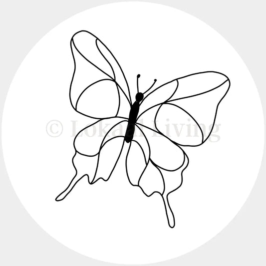 SALE muurcirkel Vlinder - 3mm dikte