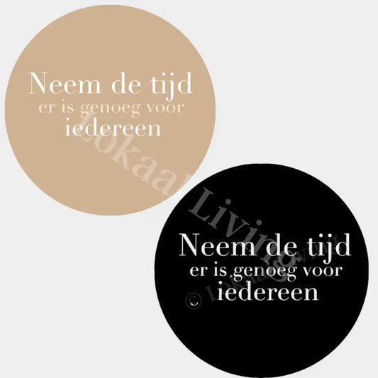 Muurcirkel Neem de tijd