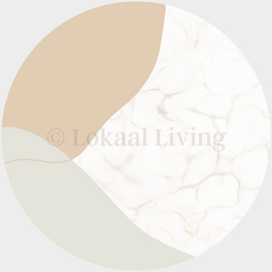 SALE muurcirkel Marmer mix - 3mm dikte