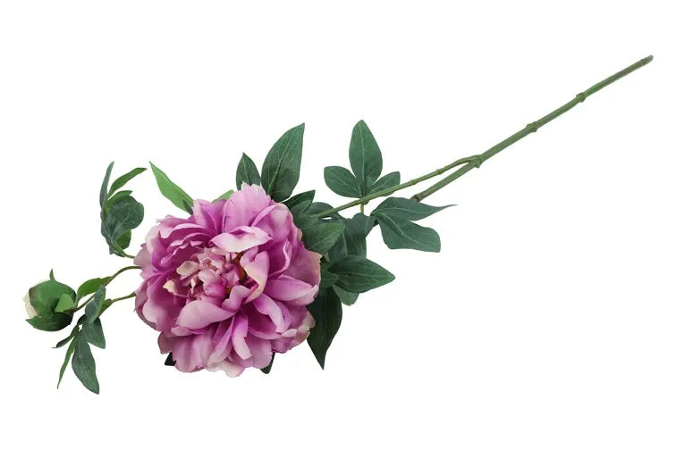 Pioenroos met knop (kunstbloem)