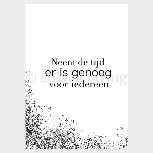 Poster Neem de tijd