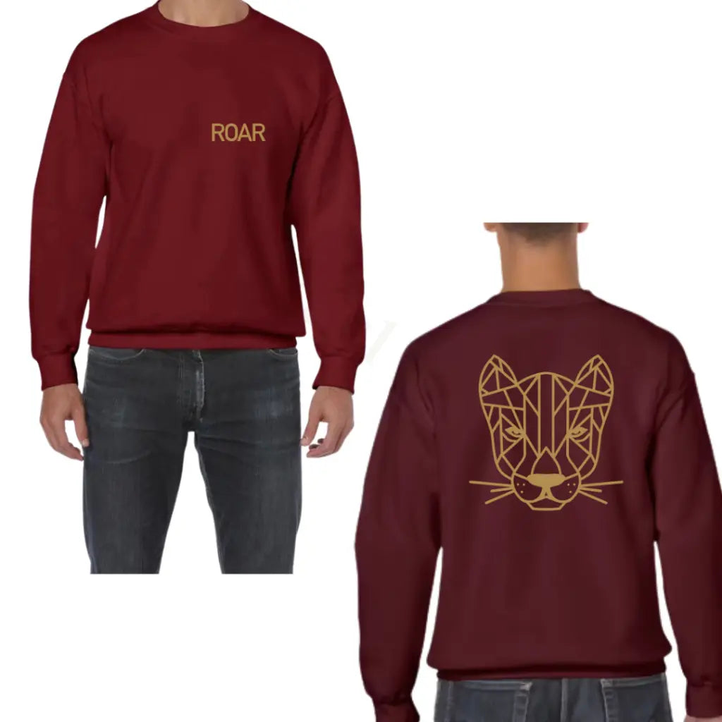Sweater - burgundy - volwassenen - (ontwerp naar keuze)