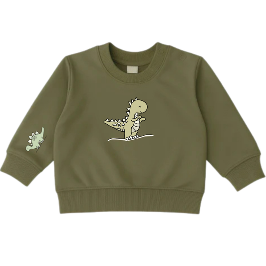 Sweaters - maat 56-104 - Army groen - (ontwerp naar keuze)