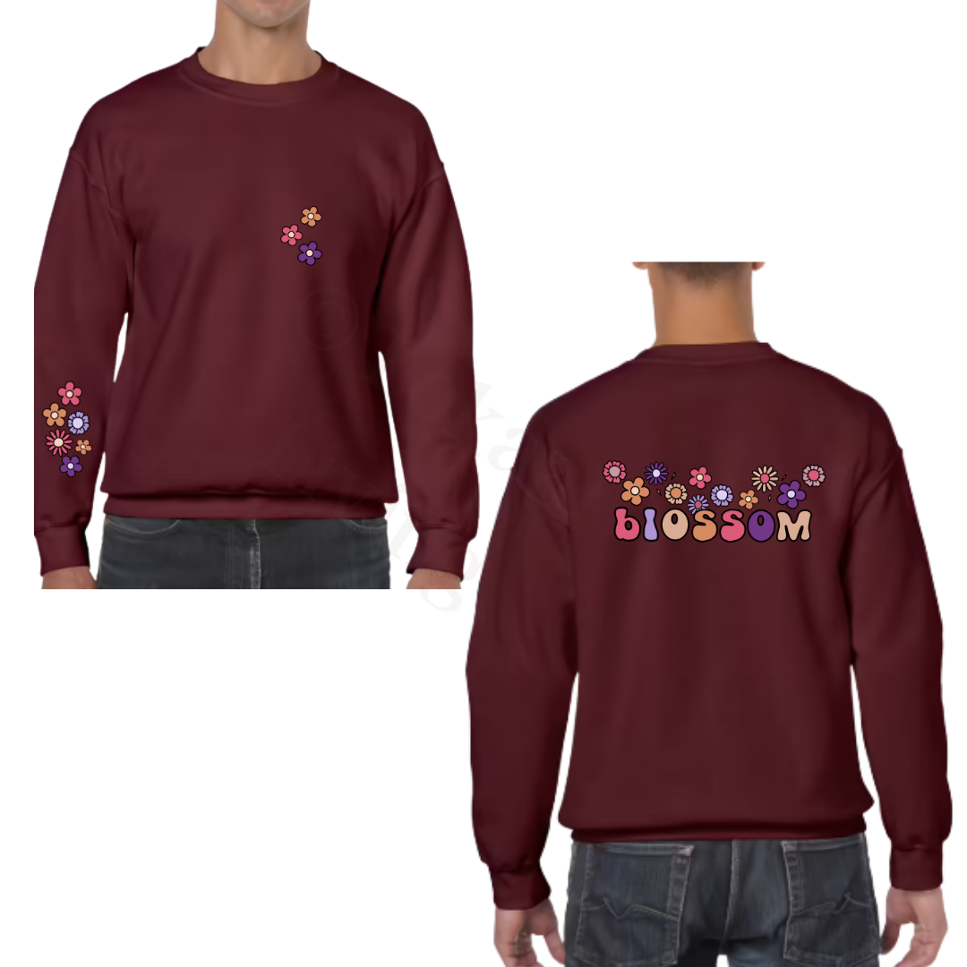 Sweater - burgundy - volwassenen - (ontwerp naar keuze)