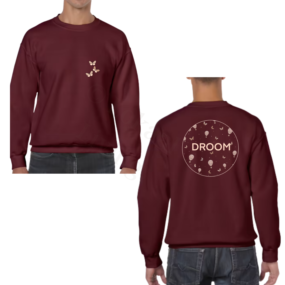 Sweater - burgundy - volwassenen - (ontwerp naar keuze)