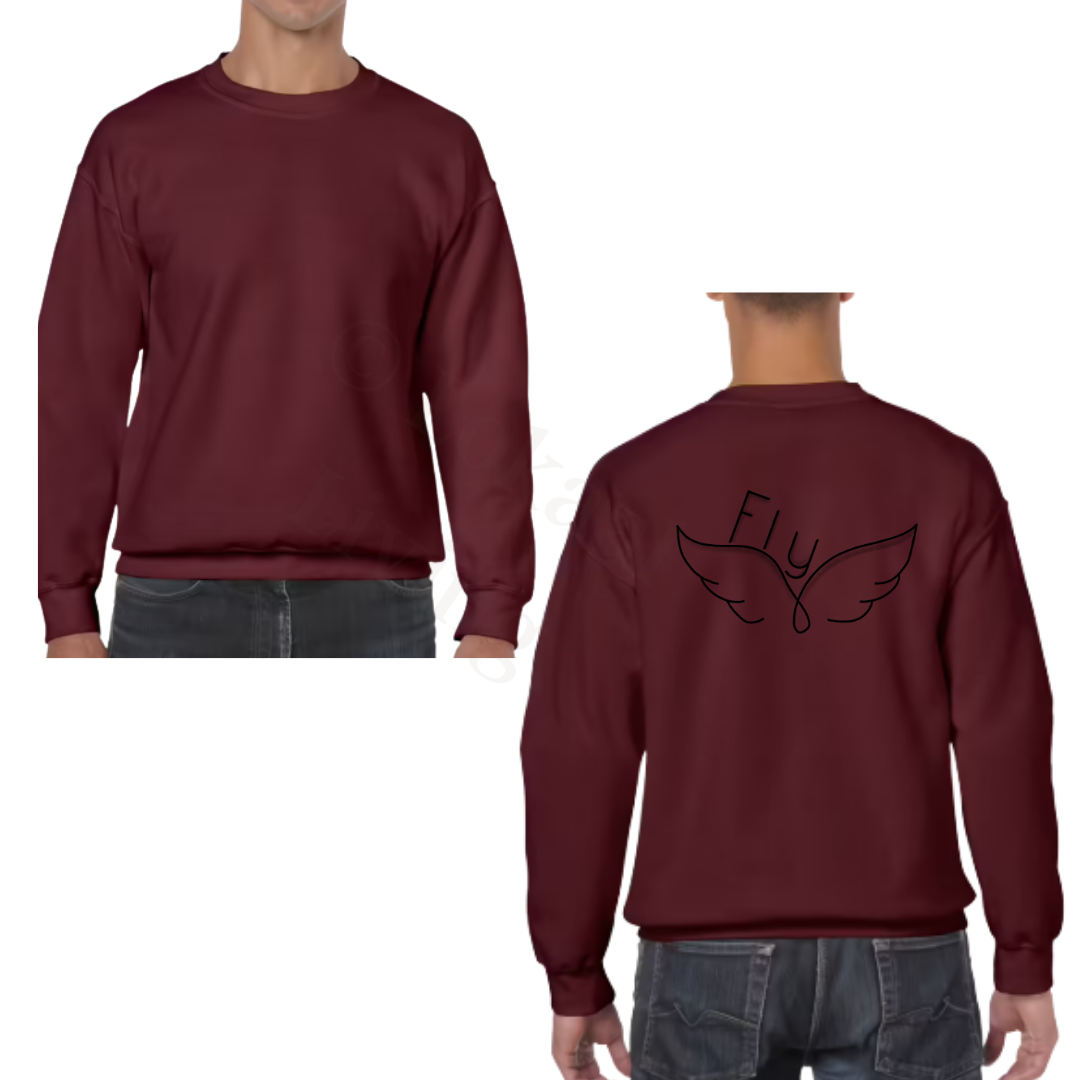 Sweater - burgundy - volwassenen - (ontwerp naar keuze)