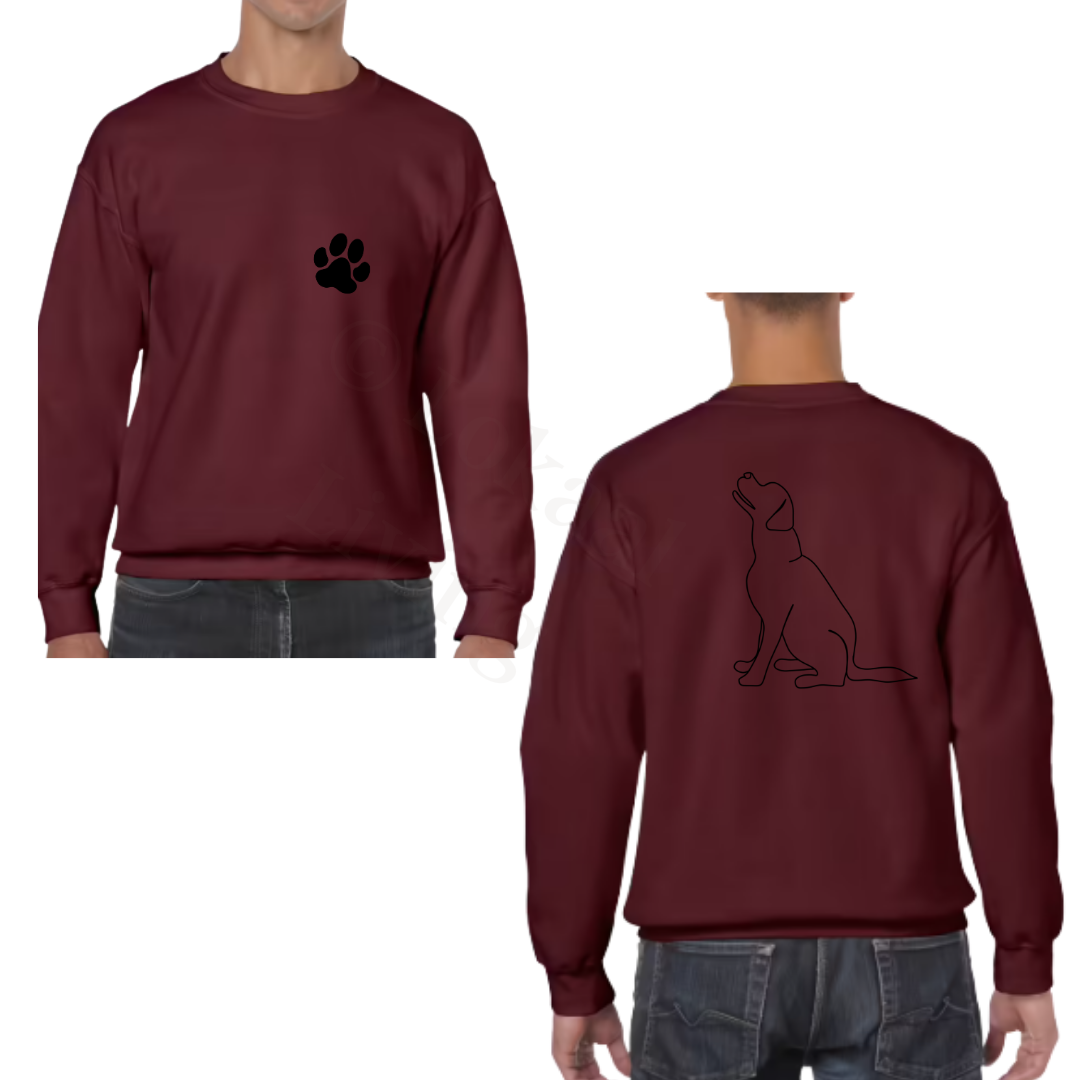 Sweater - burgundy - volwassenen - (ontwerp naar keuze)