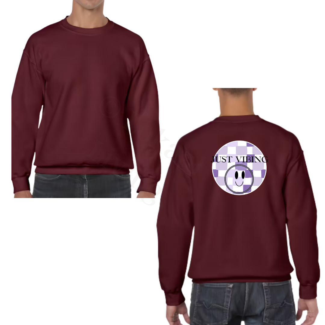Sweater - burgundy - volwassenen - (ontwerp naar keuze)