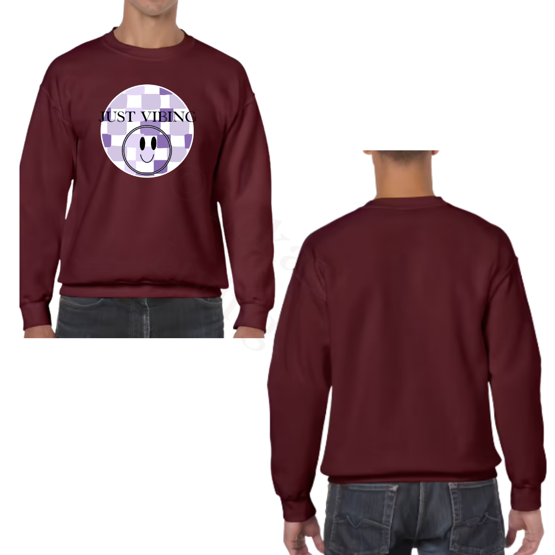 Sweater - burgundy - volwassenen - (ontwerp naar keuze)