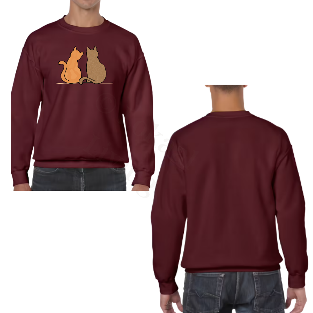Sweater - burgundy - volwassenen - (ontwerp naar keuze)
