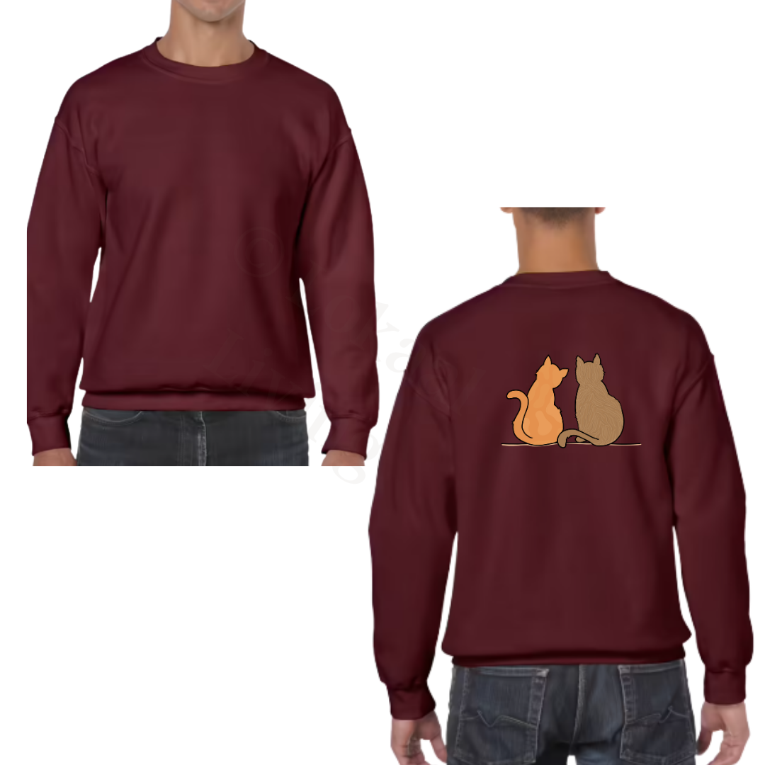 Sweater - burgundy - volwassenen - (ontwerp naar keuze)