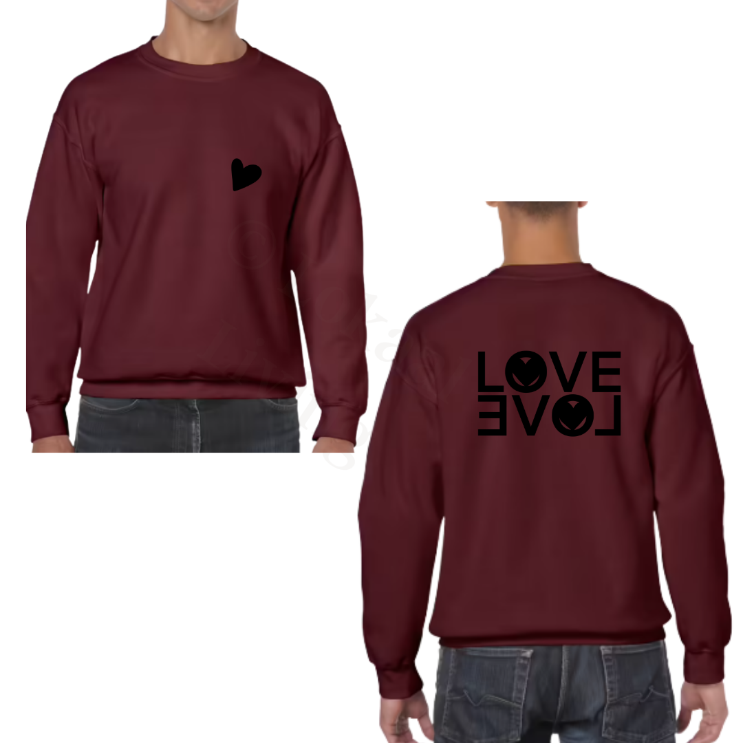 Sweater - burgundy - volwassenen - (ontwerp naar keuze)