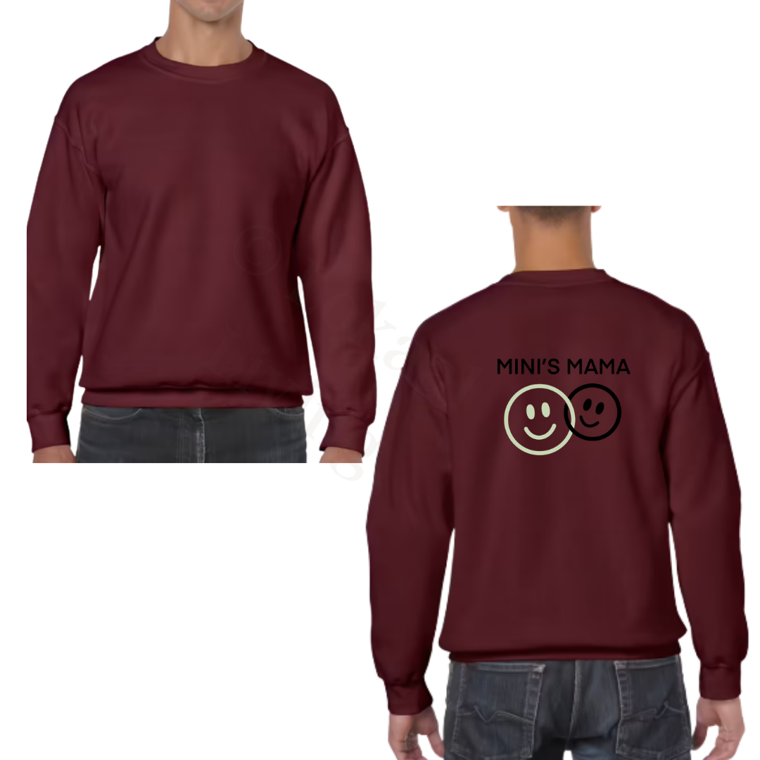 Sweater - burgundy - volwassenen - (ontwerp naar keuze)