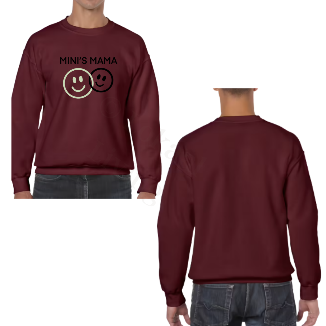 Sweater - burgundy - volwassenen - (ontwerp naar keuze)