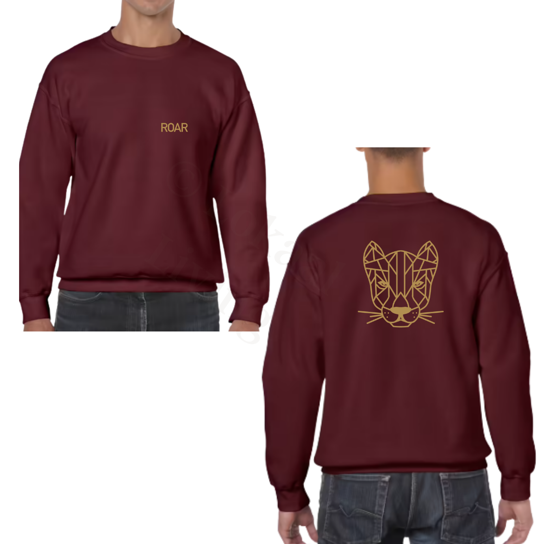 Sweater - burgundy - volwassenen - (ontwerp naar keuze)