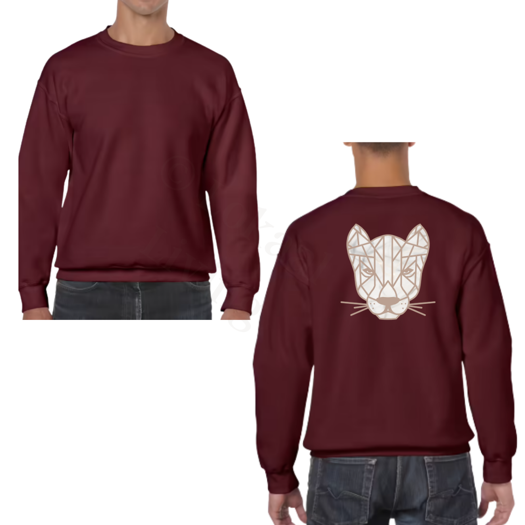 Sweater - burgundy - volwassenen - (ontwerp naar keuze)