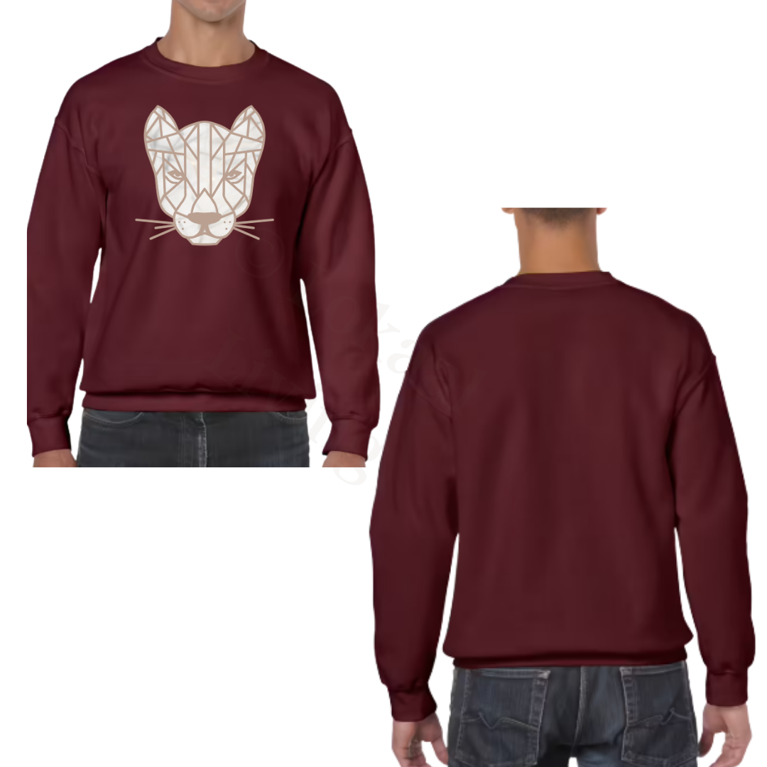 Sweater - burgundy - volwassenen - (ontwerp naar keuze)