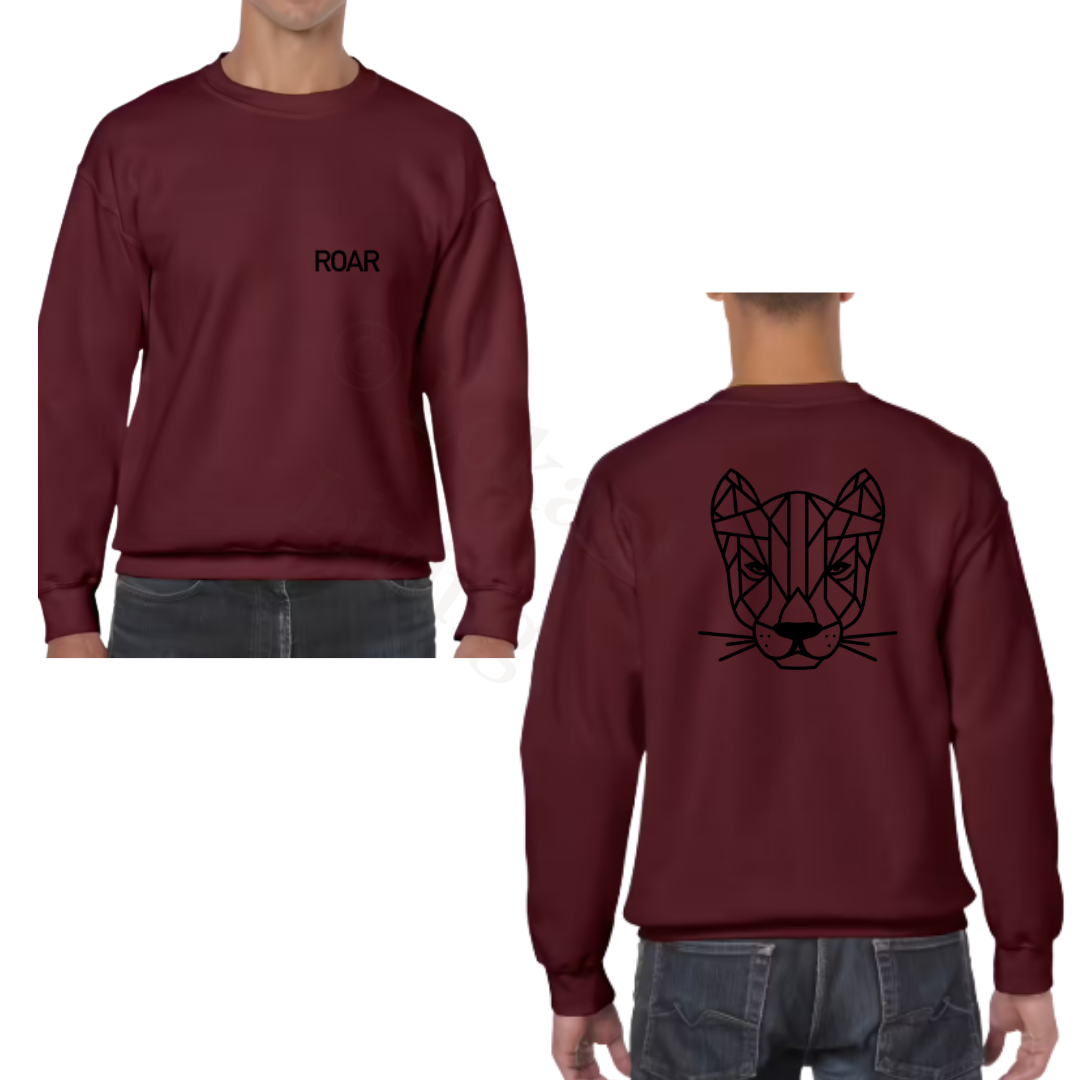 Sweater - burgundy - volwassenen - (ontwerp naar keuze)