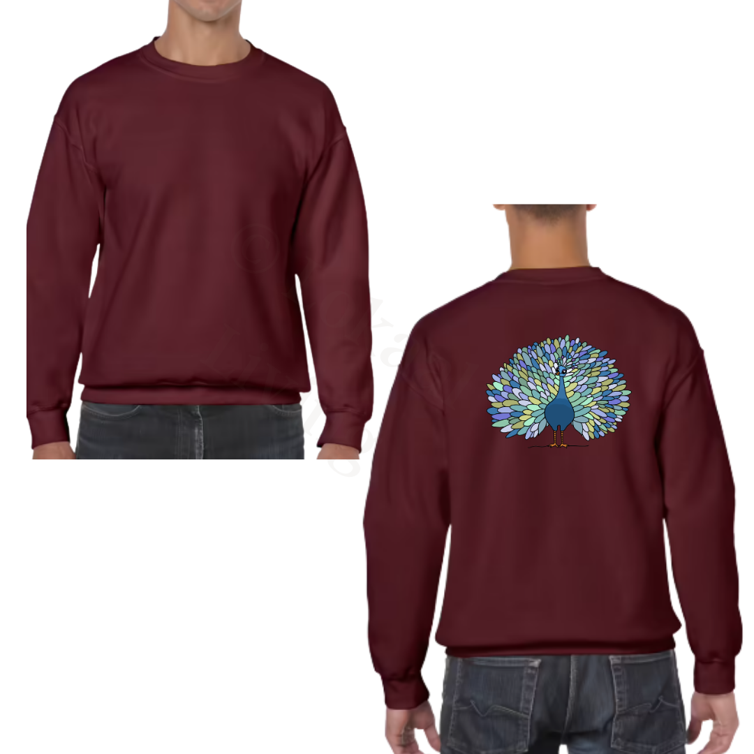 Sweater - burgundy - volwassenen - (ontwerp naar keuze)