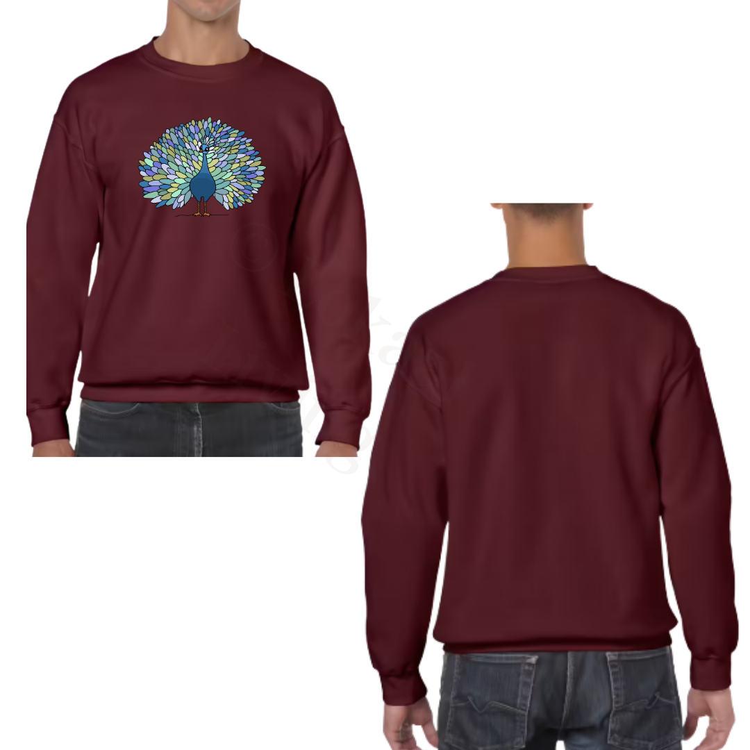 Sweater - burgundy - volwassenen - (ontwerp naar keuze)