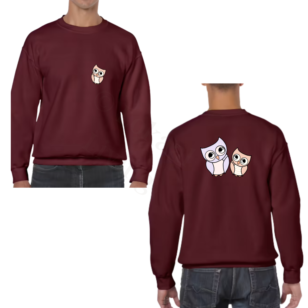 Sweater - burgundy - volwassenen - (ontwerp naar keuze)